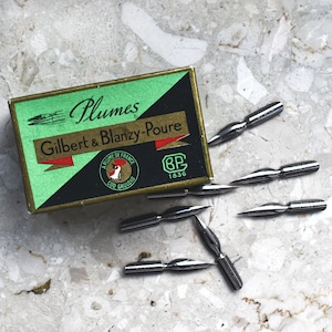 Gilbert & Blanzy-Poure, No. 538 Plume des Etudes Vintage Nib  Calligraphy Pointed Pen
