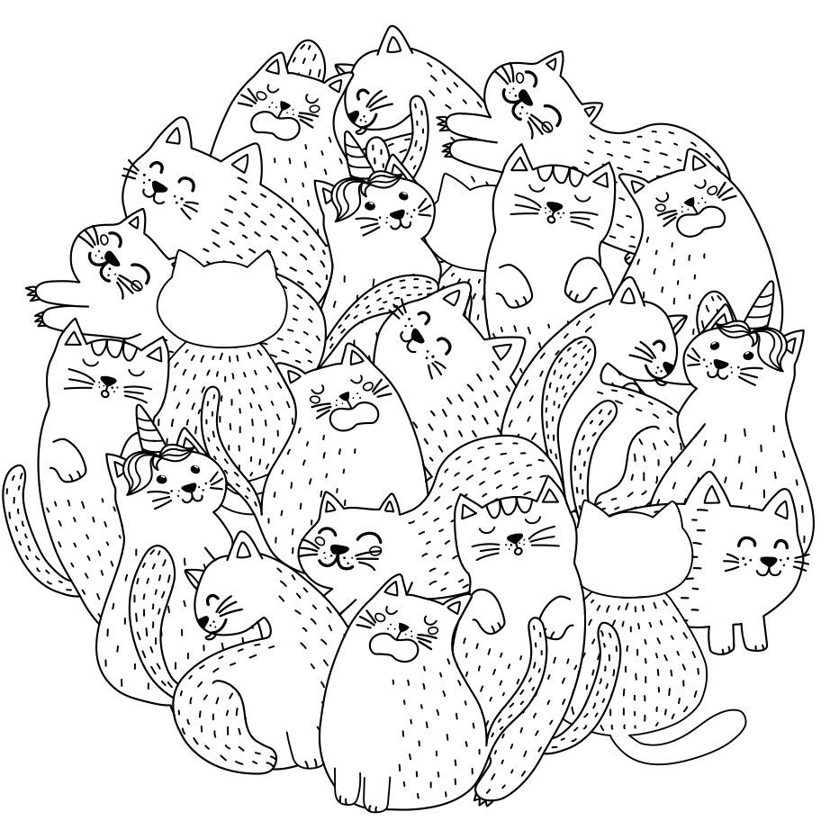 Coloring Pages of Animals in Circles 11 Pages | Etsy