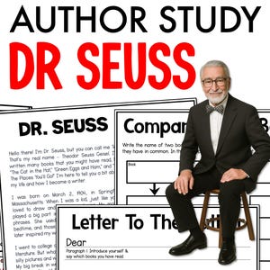 Dr. Seuss Autor Studienarbeitsblätter und Aktivitäten, druckbare PDF-Ressourcen für Lehrer, Lernen zu Hause, Buchklub-Ressource, Der Lorax & mehr