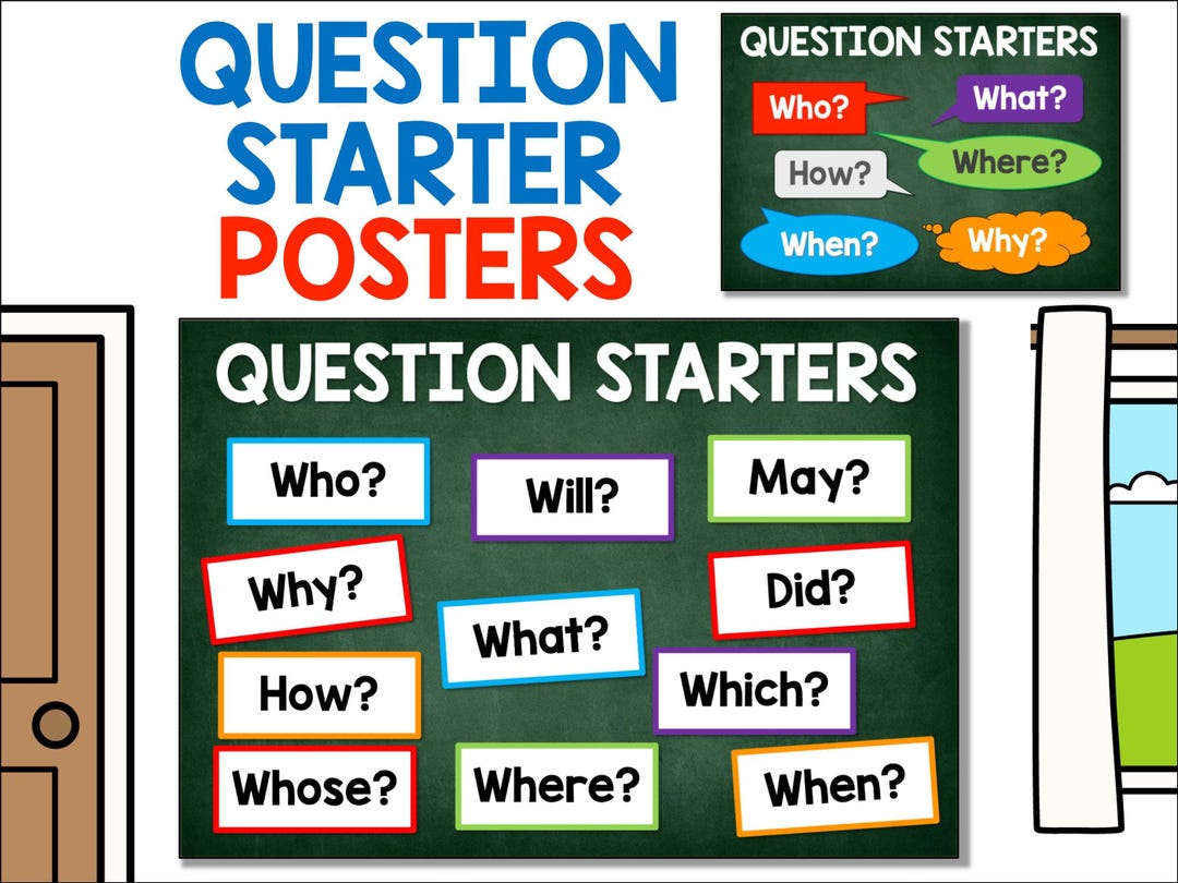 Question Starter Posters, WH Question Words (digital Download) - Etsy