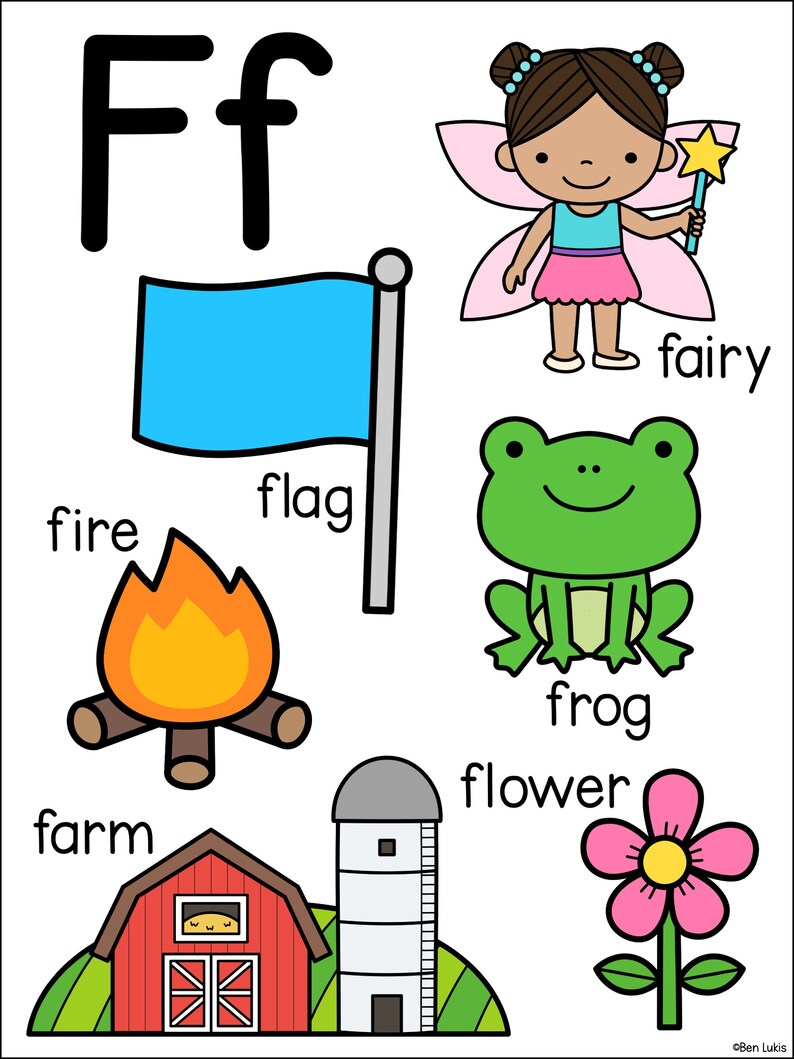 Alphabet Posters Letters of the Alphabet Pictures Etsy