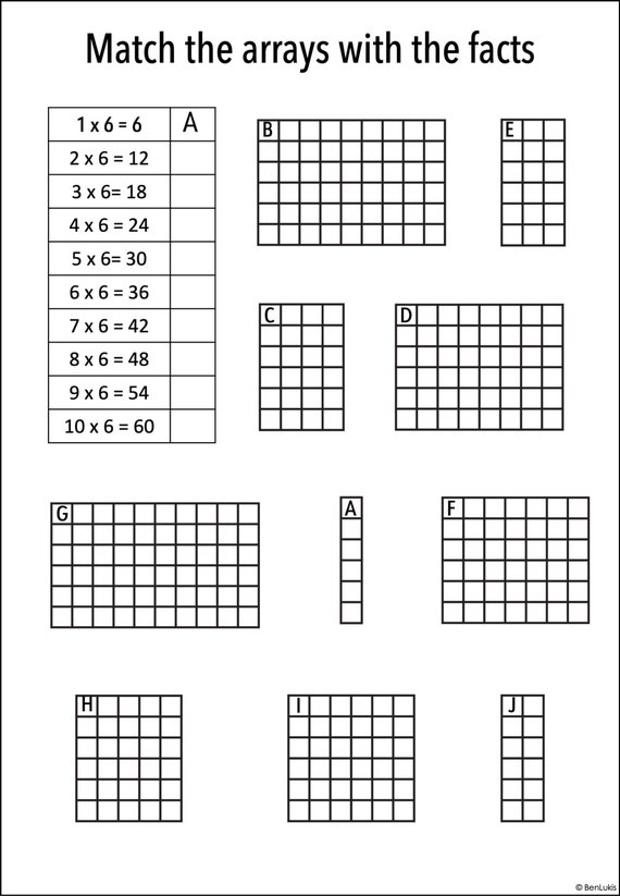 Multiplication Facts Practice Worksheets 6 Times Table - Etsy ...