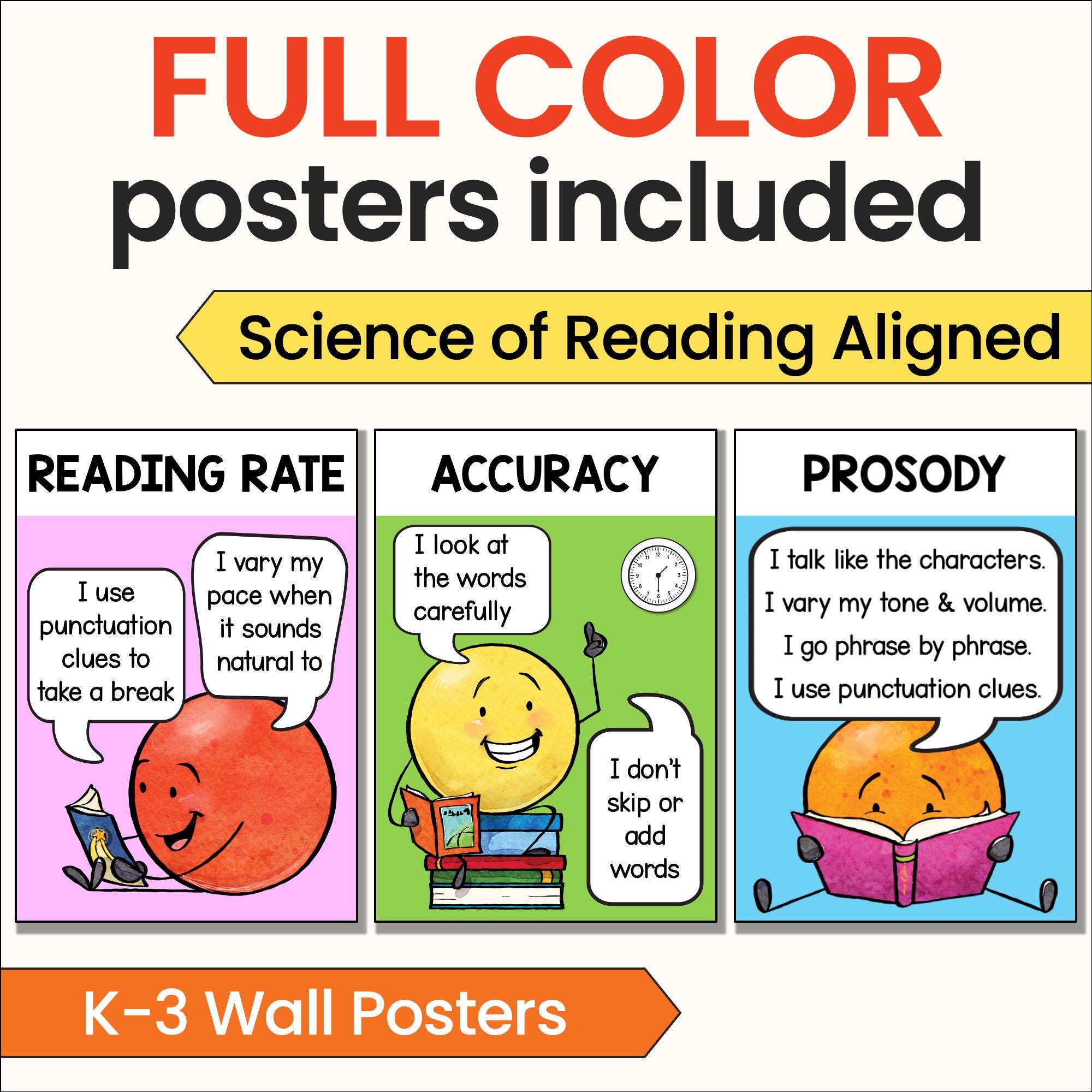 Reading Fluency Posters for Kids | Printable Reading Strategy Classroom ...