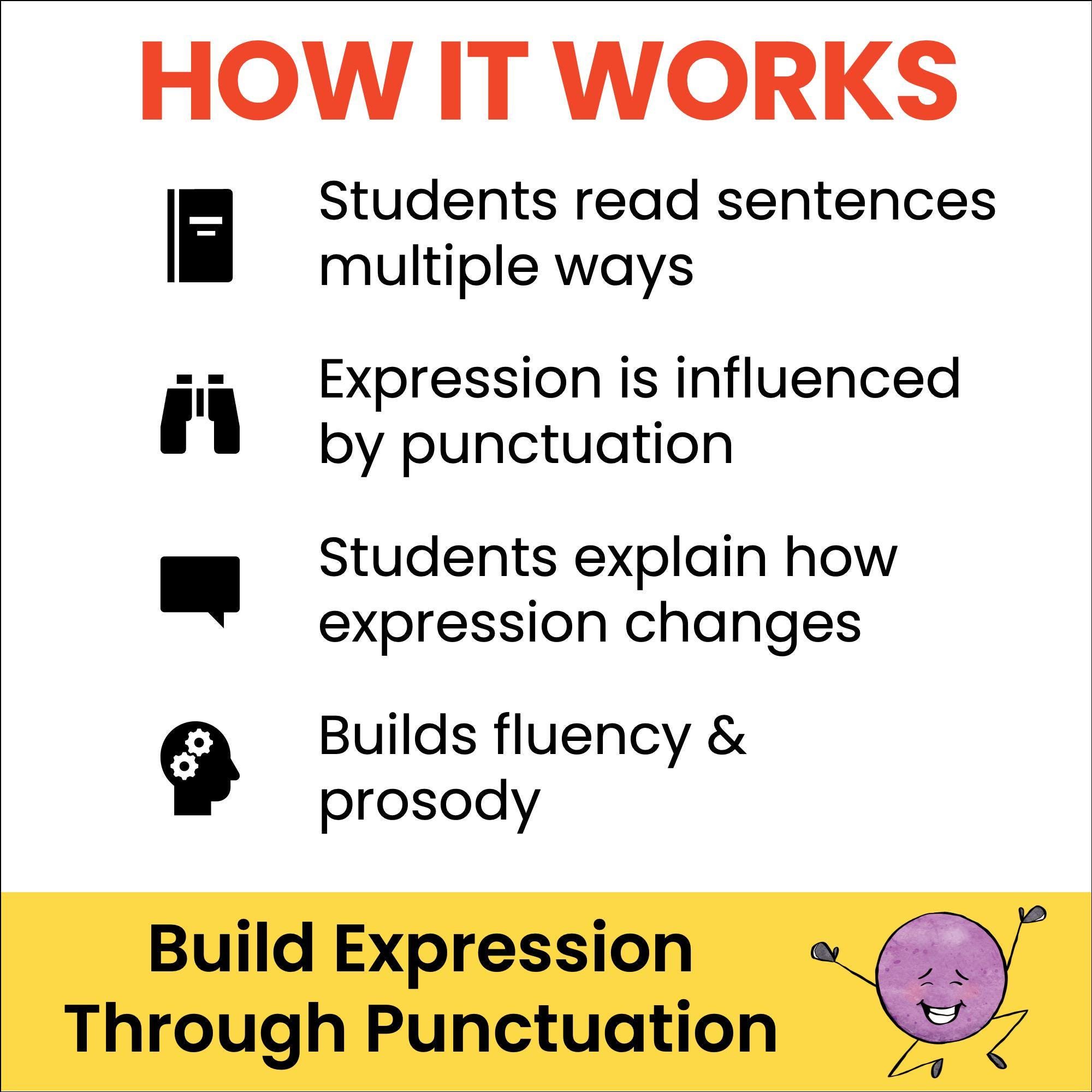 Reading Fluency Activities | Prosody & Expression Punctuation Practice ...