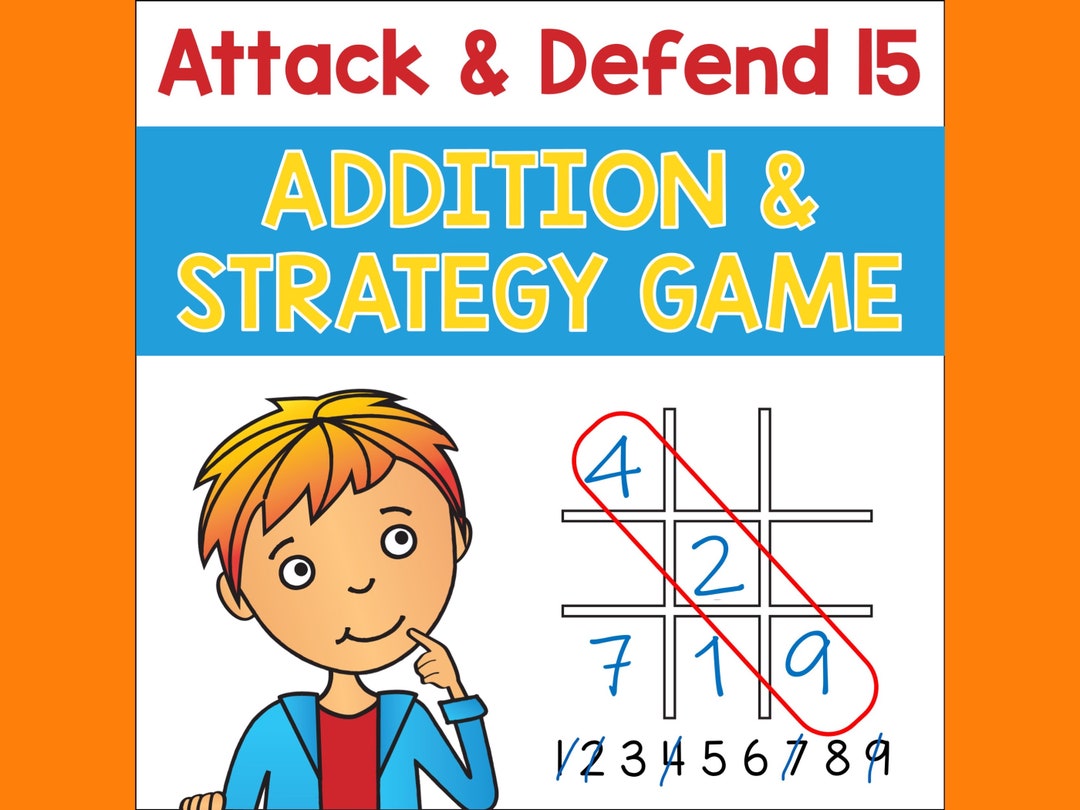 Attack & Defend 15 Addition Game, Math Fact Fluency (printable PDF) - Etsy