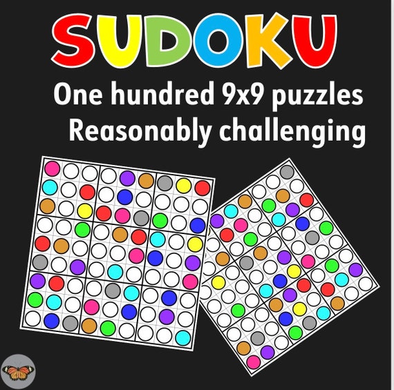 Sudoku Coloring Puzzles Printable Sudoku Puzzles to Download | Etsy