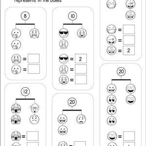 a worksheet showing the number of faces and numbers