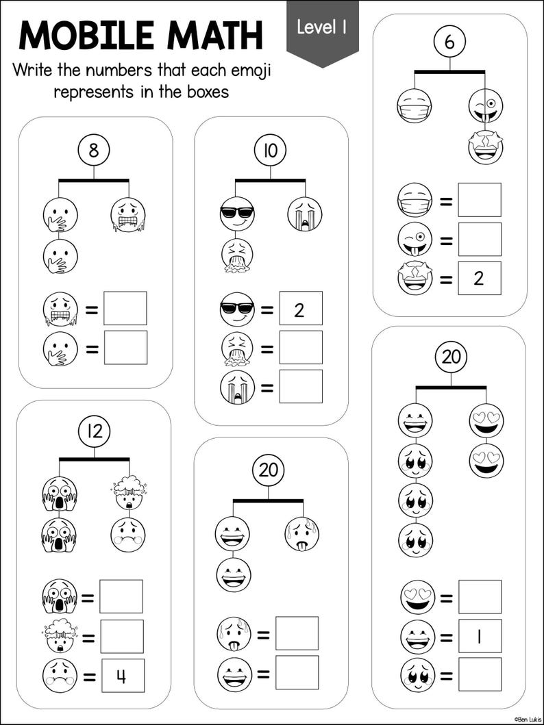 a worksheet showing the number of faces and numbers