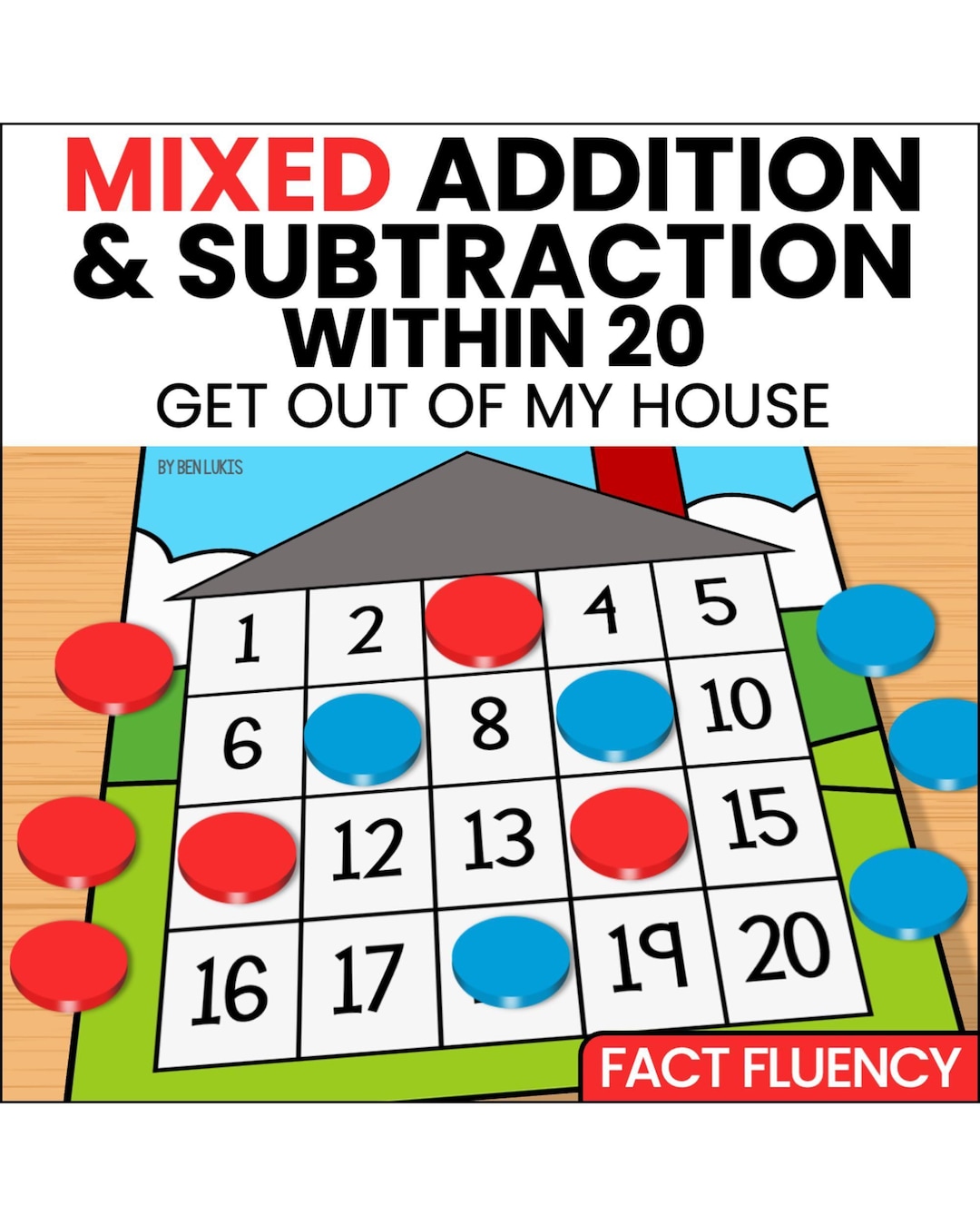 Addition and Subtraction Within 20 Math Game | 1st 2nd Grade Fact ...