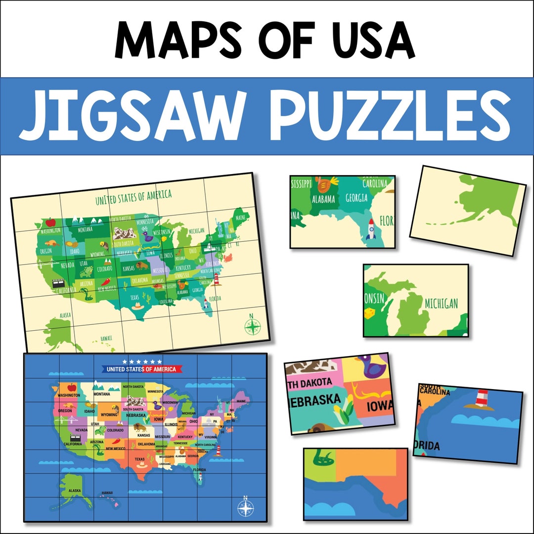 Map Of USA Puzzle Jigsaw Puzzles Of United States Of America USA Il 1080xN.3844264595 Rghx