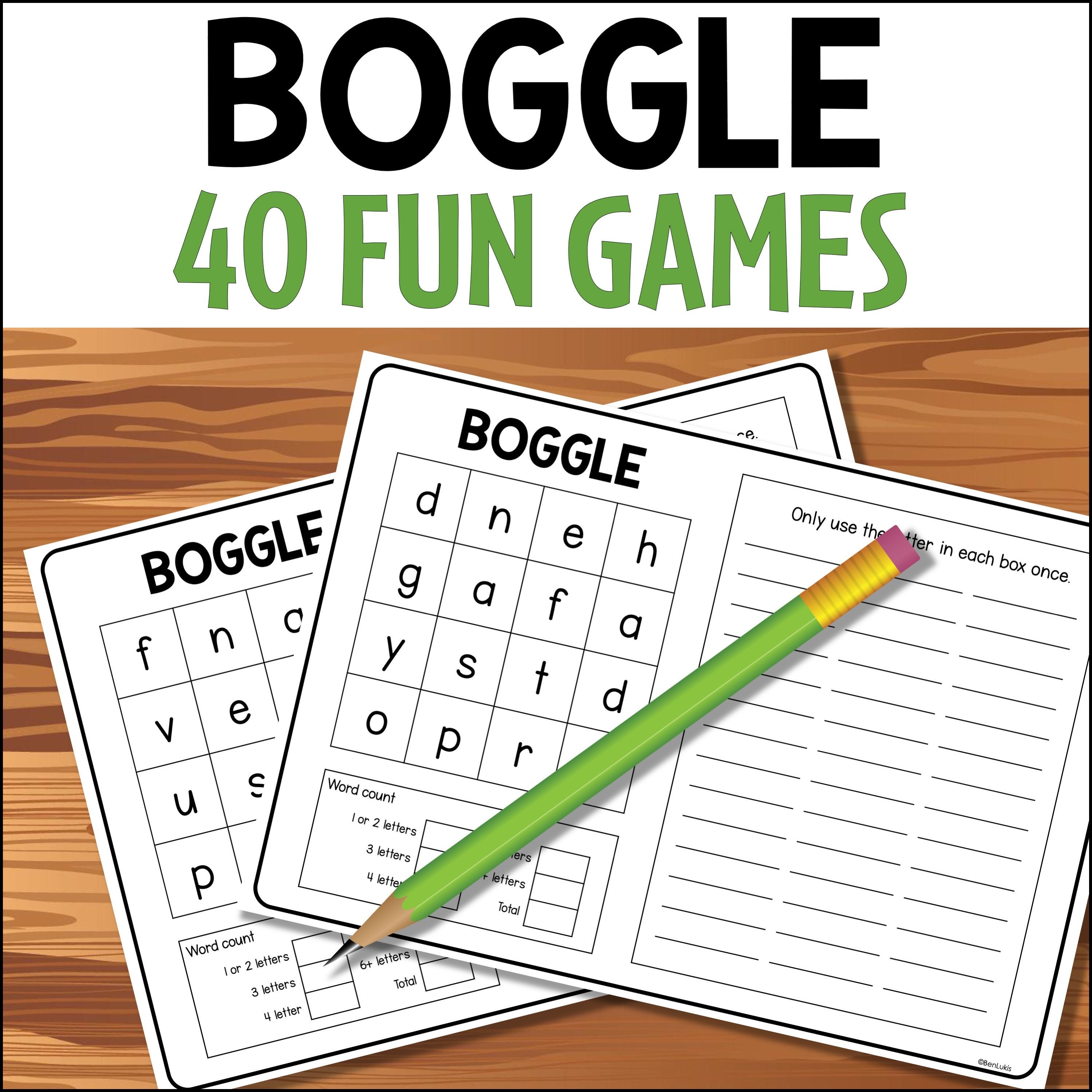 boggle sheets 40 boggle games spelling game for making etsy