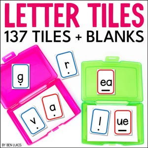 Printable Phonics Letter Tiles, Spelling & Reading (Digital Download)