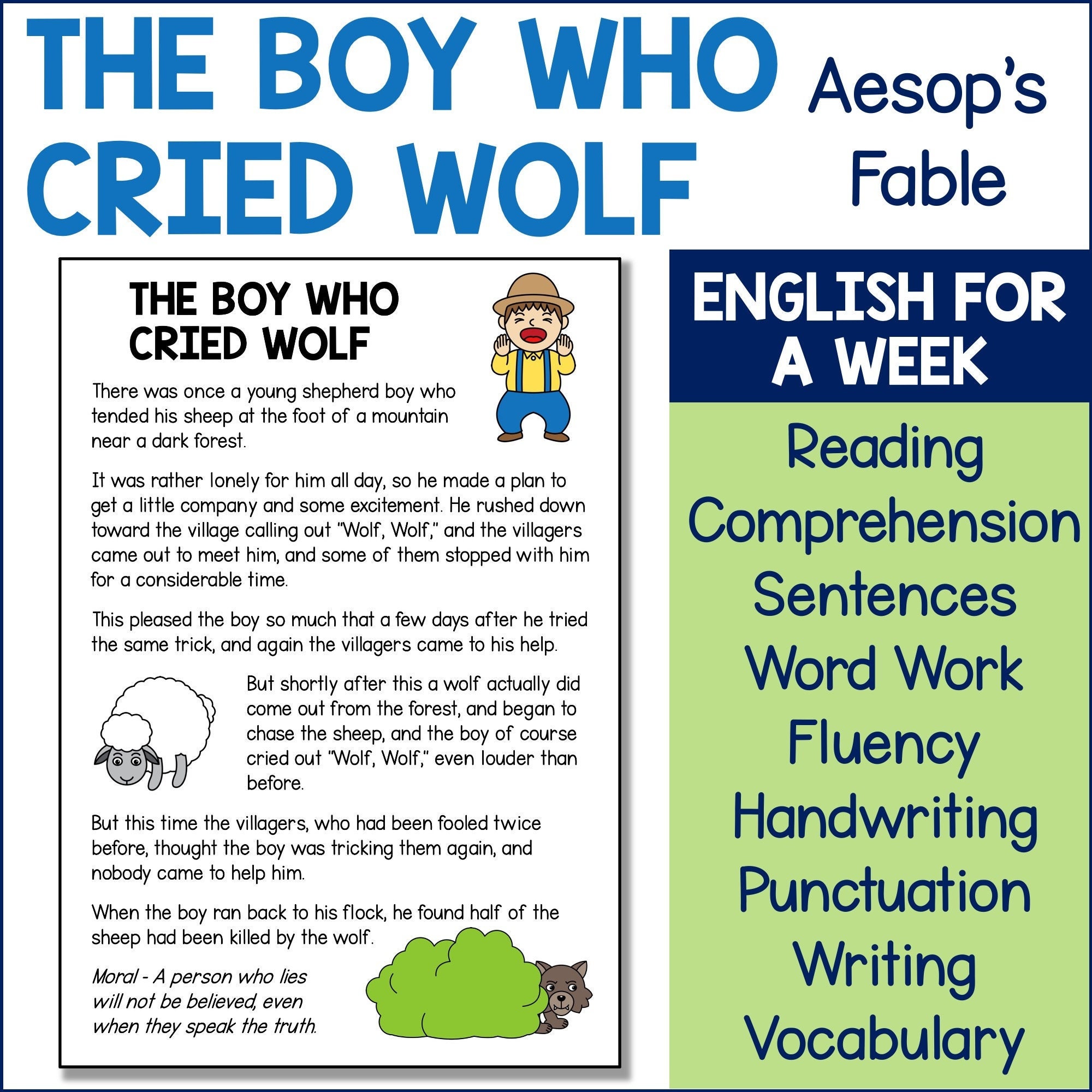 The Boy Who Cried Wolf Aesop s Fables Literacy Activities Etsy UK the-boy-who-cried-wolf-aesop-s-fables-literacy-activities-etsy-uk