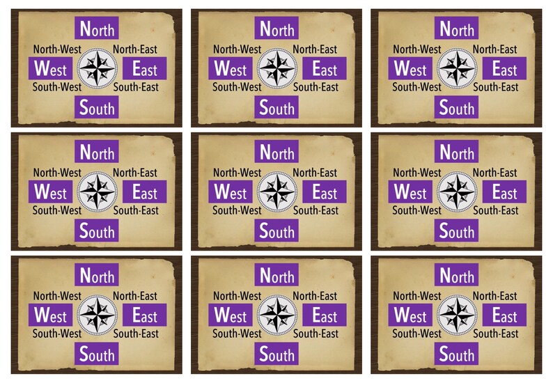 Compass Rose Educational Posters Math Task Cards and Etsy