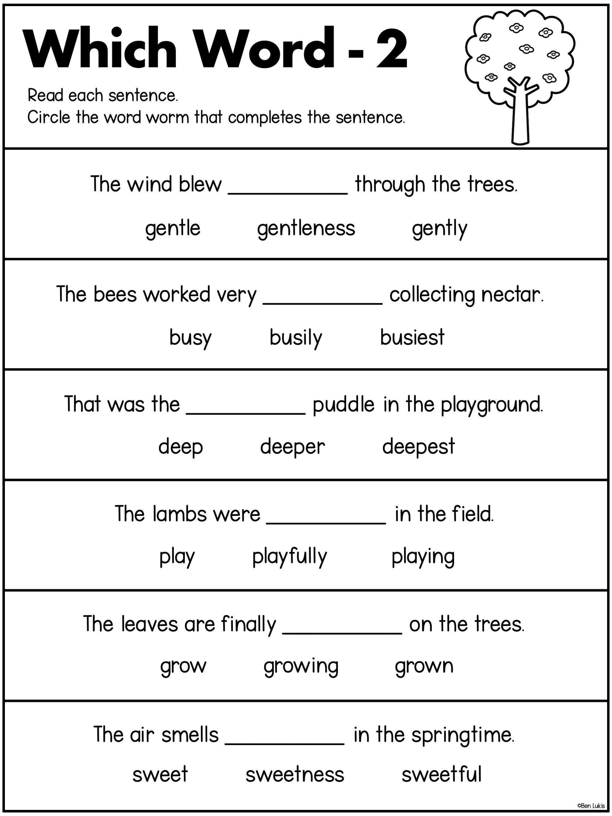 Spring Themed Morphology Worksheets, Prefixes Suffixes Word Roots ...