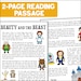 Beauty and the Beast Reading Activity, Comprehension Questions, Word ...