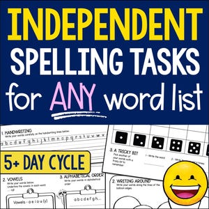 Spellingactiviteiten voor dagelijkse spellingoefening met een willekeurige woordenlijst, spellingwerkbladen voor onafhankelijke woordstudie voor thuisonderwijs