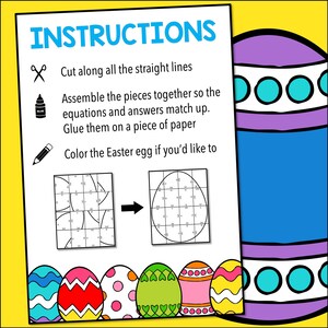 Easter Multiplication by 2, 3, 5, and 10, Printable PDF Easter Math, Easter Egg Multiplication Facts Puzzle, Times Table Practice Game zdjęcie 2