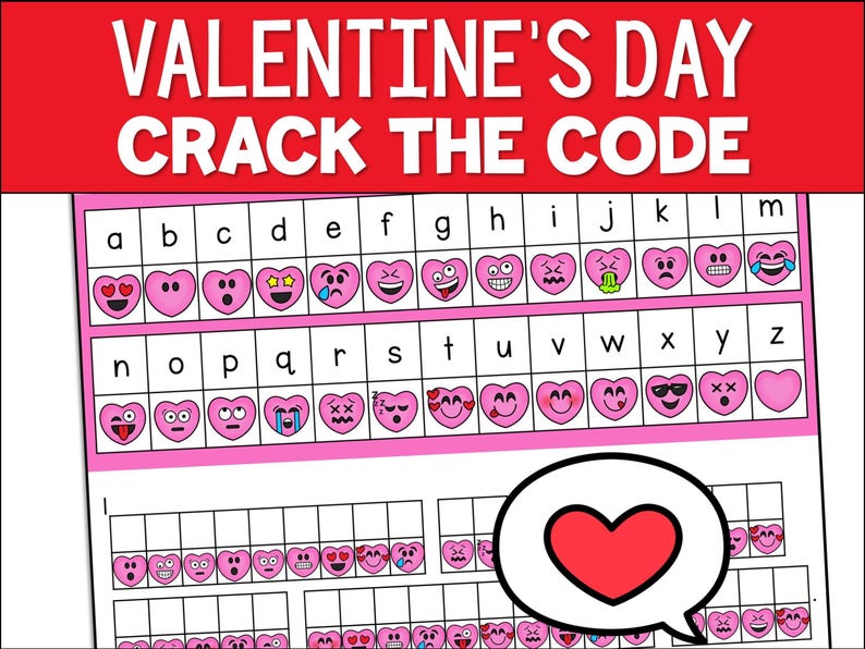 a valentine's day crack the code game