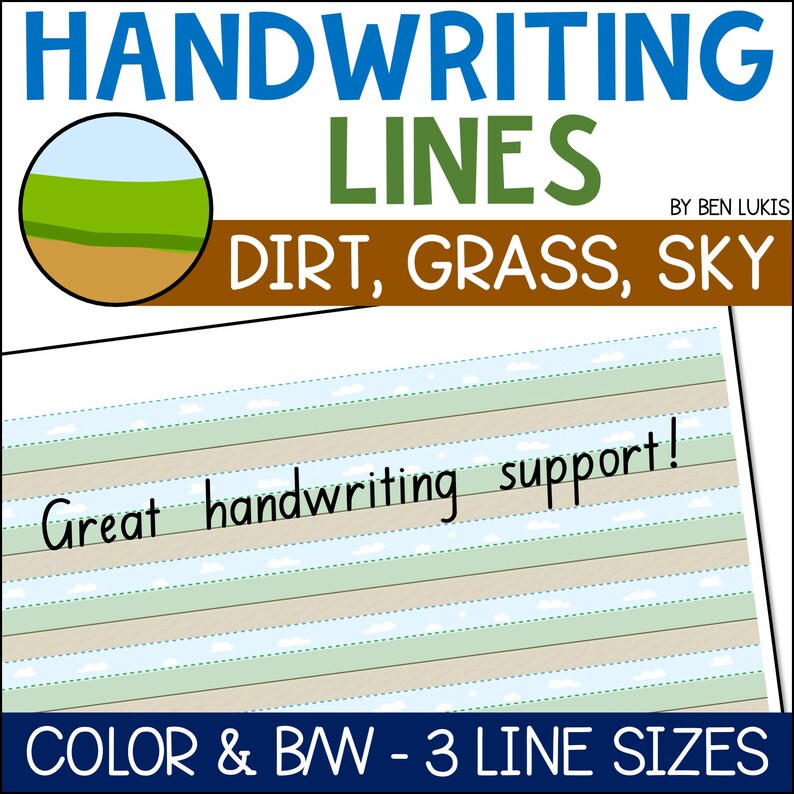 Handwriting Lined Pages, Printable Writing Lines, Lined Paper for ...