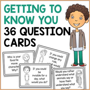 Apprendre à vous connaître Cartes-questions pour la rentrée, Questions pour susciter la discussion, Préférez-vous des questions, Cartes PDF imprimables