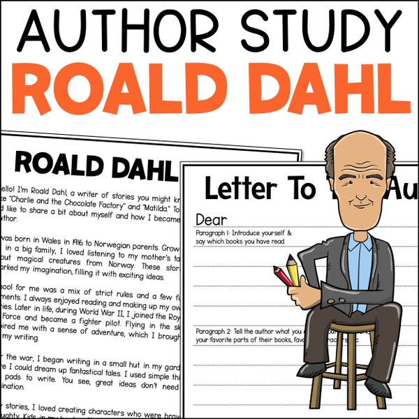 Roald Dahl Author Study Worksheets, PDF Printable Homeschool learning, Compare The Lorax, Matilda, The BFG, Fantastic Mr Fox and More