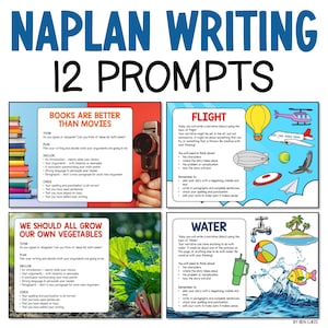 NAPLAN Writing Prompts Persuasive & Narrative Writing, NAPLAN Writing Test Prep, Topic Ideas To Write About, School Homeschool Printable PDF