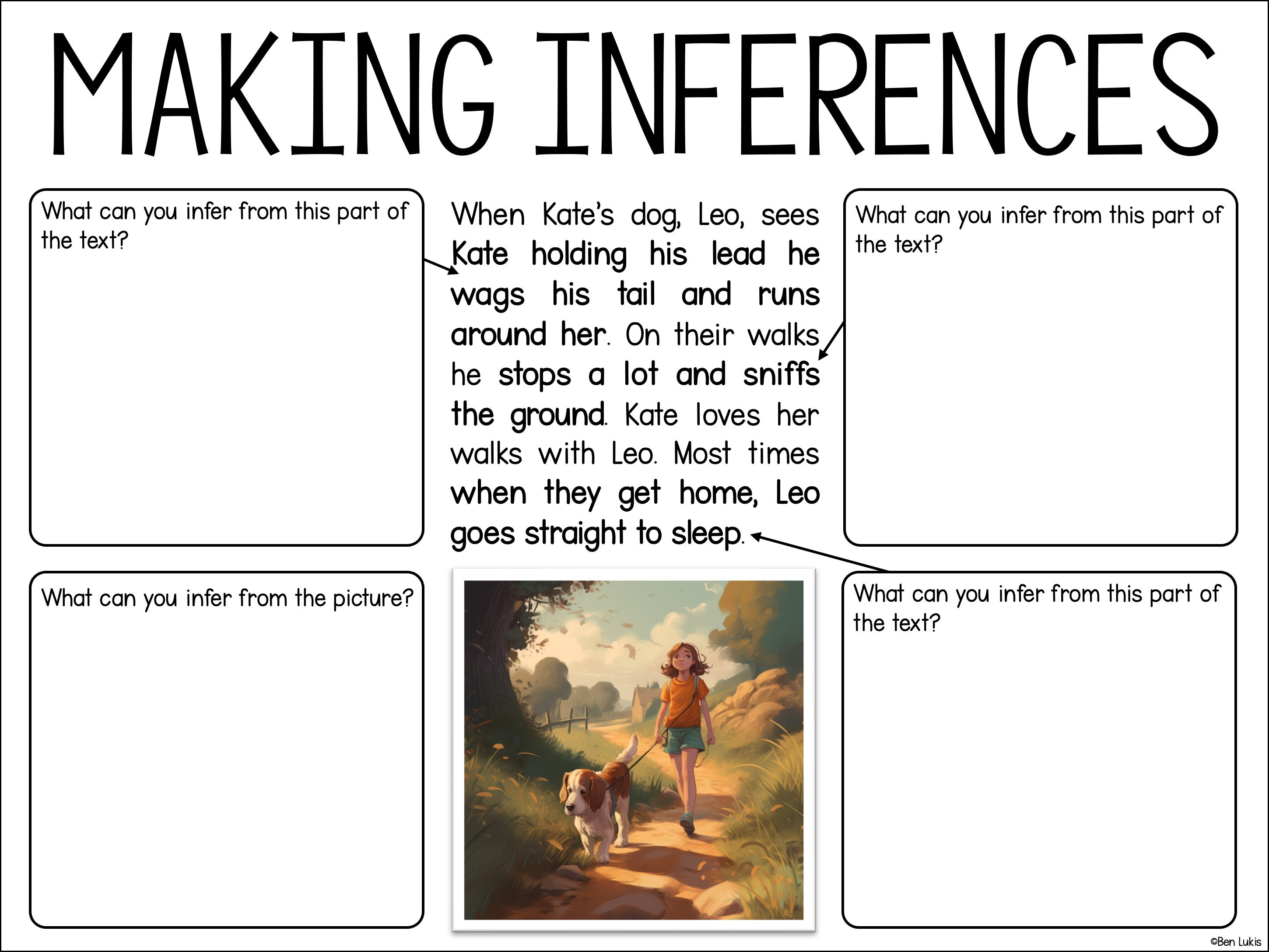 Making Inferences Practice Worksheets for Building (Instant Download