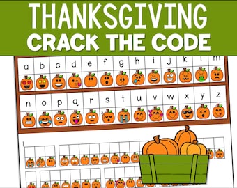 Jeu de décryptage pour Thanksgiving, casse-tête emoji pour enfants (PDF imprimable)