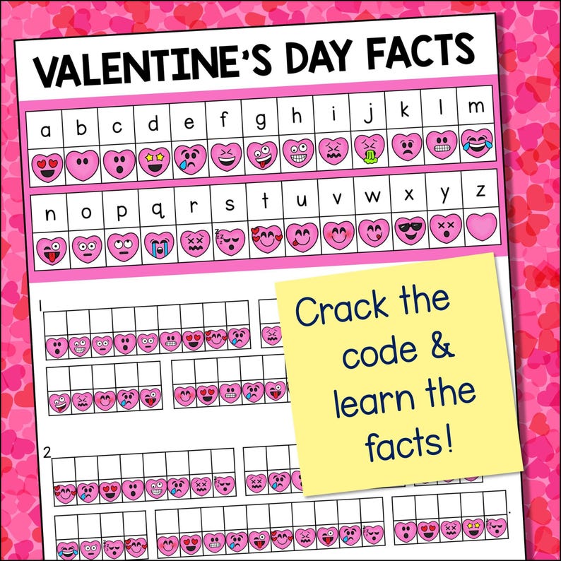 a valentine's day activity sheet with hearts