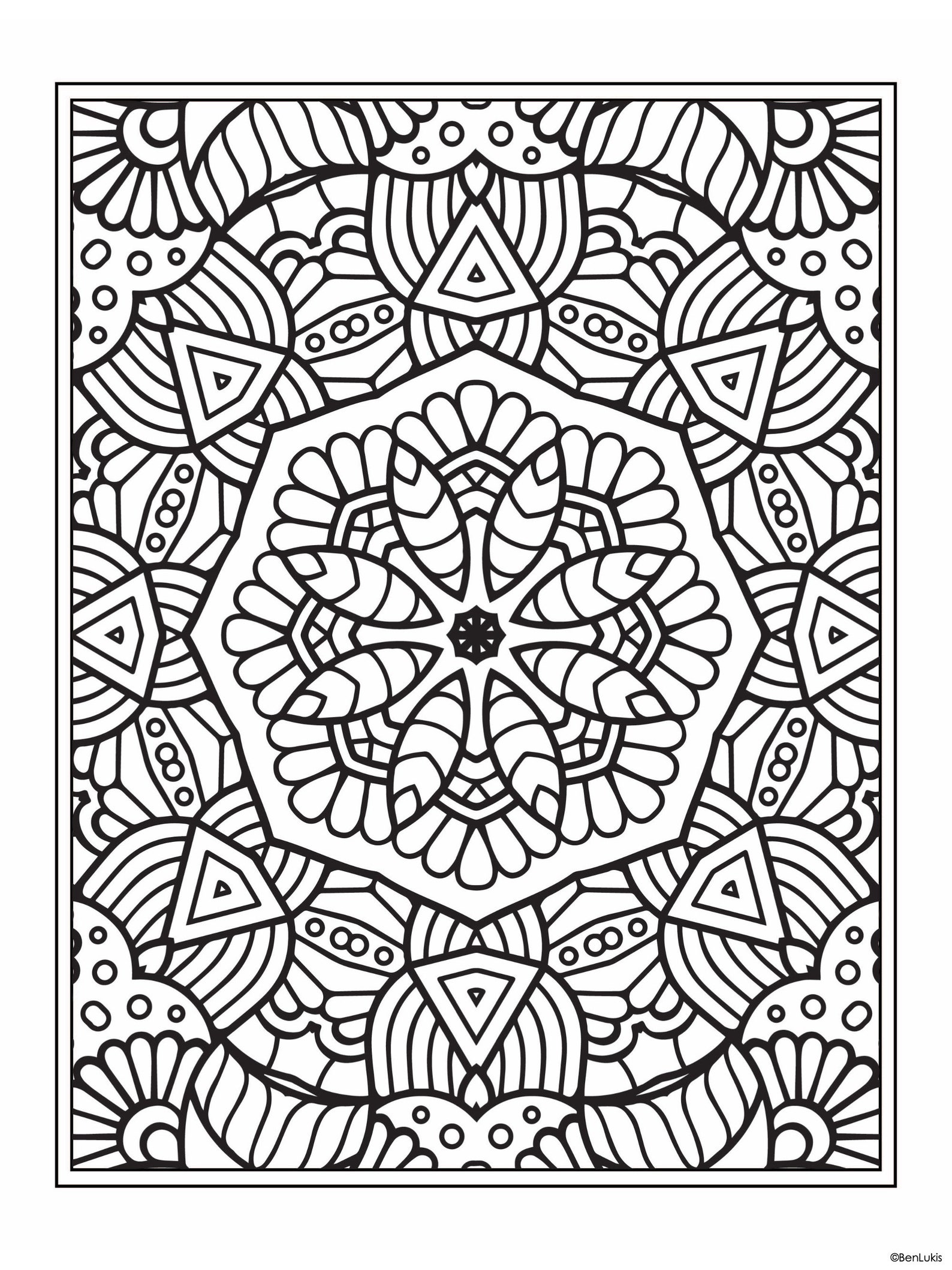 P ginas Para Colorear De Mandalas Hojas Para Colorear Para Etsy M xico