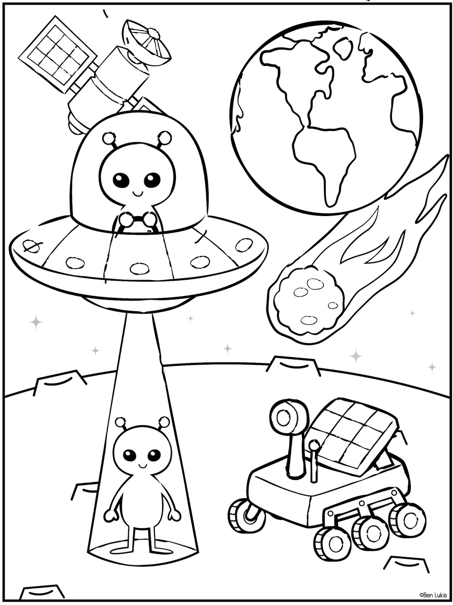 World Space Week Coloring Pages, Printable Kids Activity, Educational ...