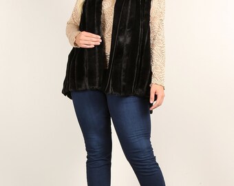 fur vest plus size