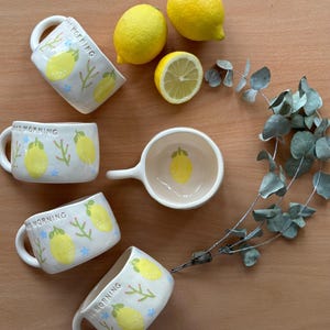 Lemon handmade ceramic mug, Handmade Ceramic Mug, Ceramic Cup, Handmade Ceramic Gift