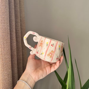 Teddy bear handmade ceramic mug, Ceramic Mug, Ceramic Cup, Handmade Ceramic Mug, Gift, Best Friend Gift