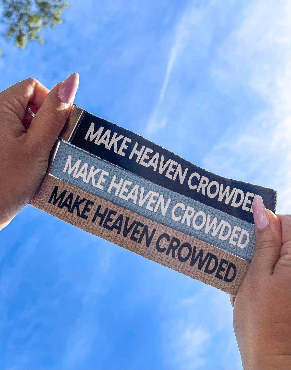 Make Heaven Crowded Christian Keychainkeyfobswristlet Etsy