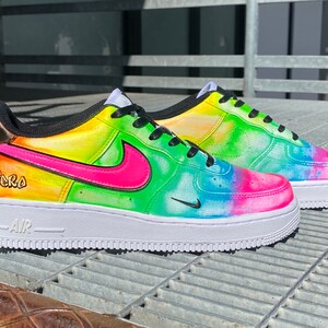 NIKE Air Force 1 Rainbow Pac-Man | Etsy Italia