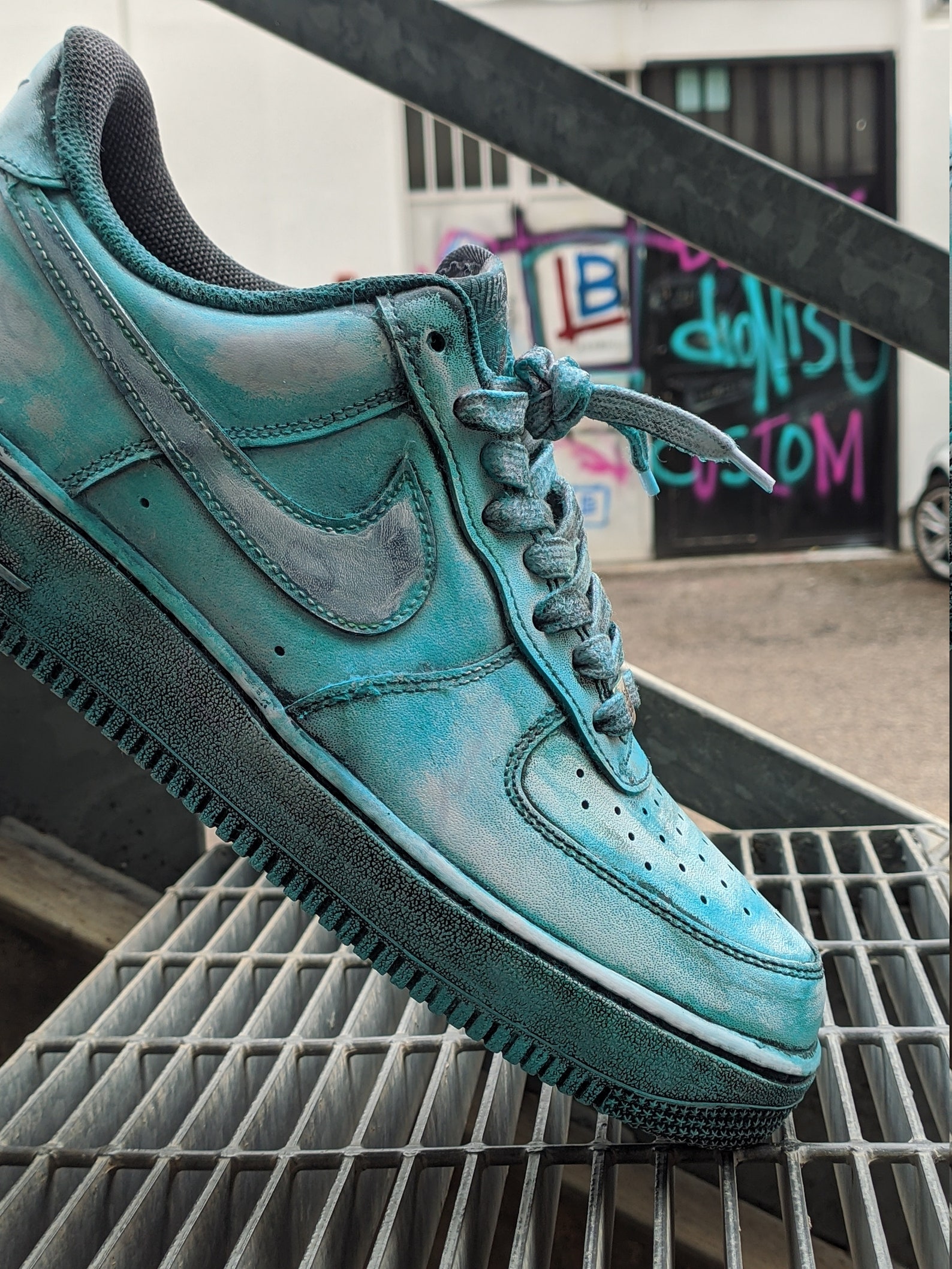 Nike AIR FORCE 1 Dirty tie-dye | Etsy