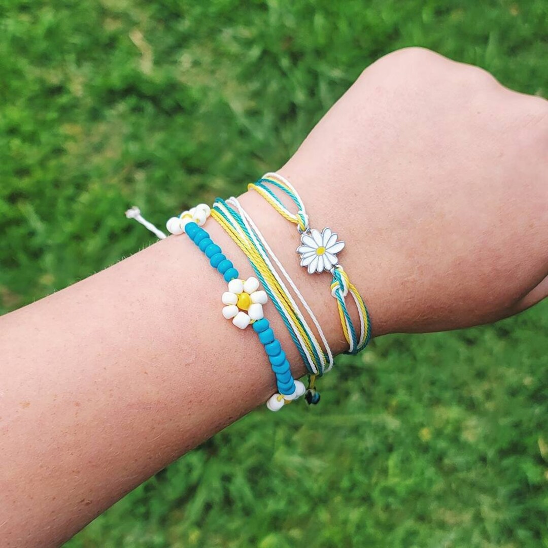 Flower Bracelet Set Pura Vida Style Etsy UK