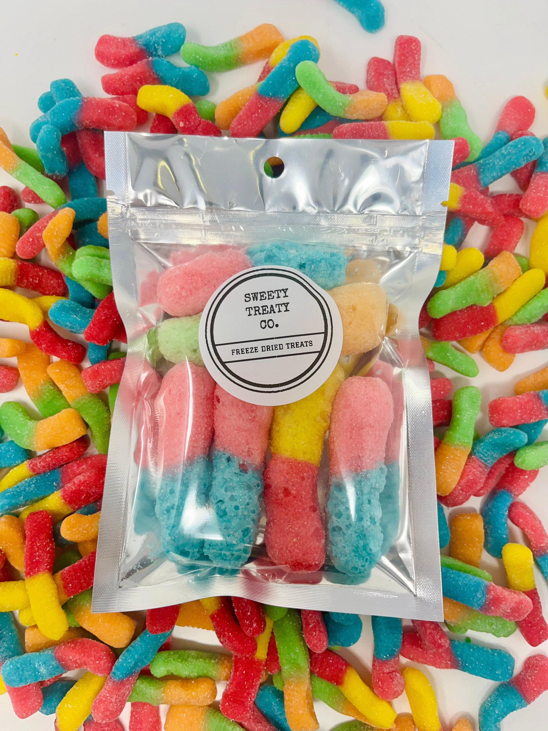 Freeze Dried Sour Gummi Worms Freeze Dried Candy Freeze Dried