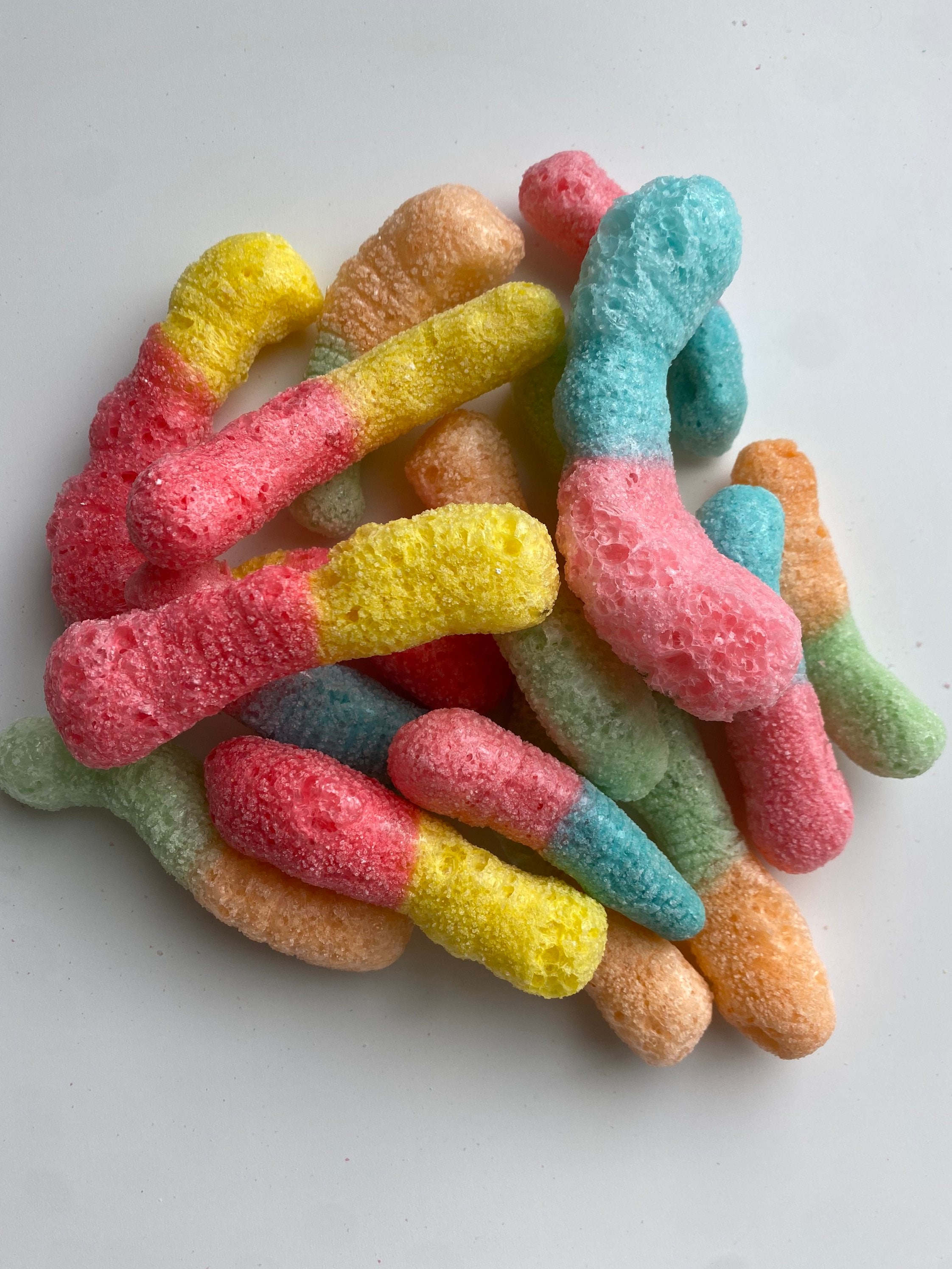Freeze Dried Sour Gummi Worms Freeze Dried Candy Freeze Dried Etsy