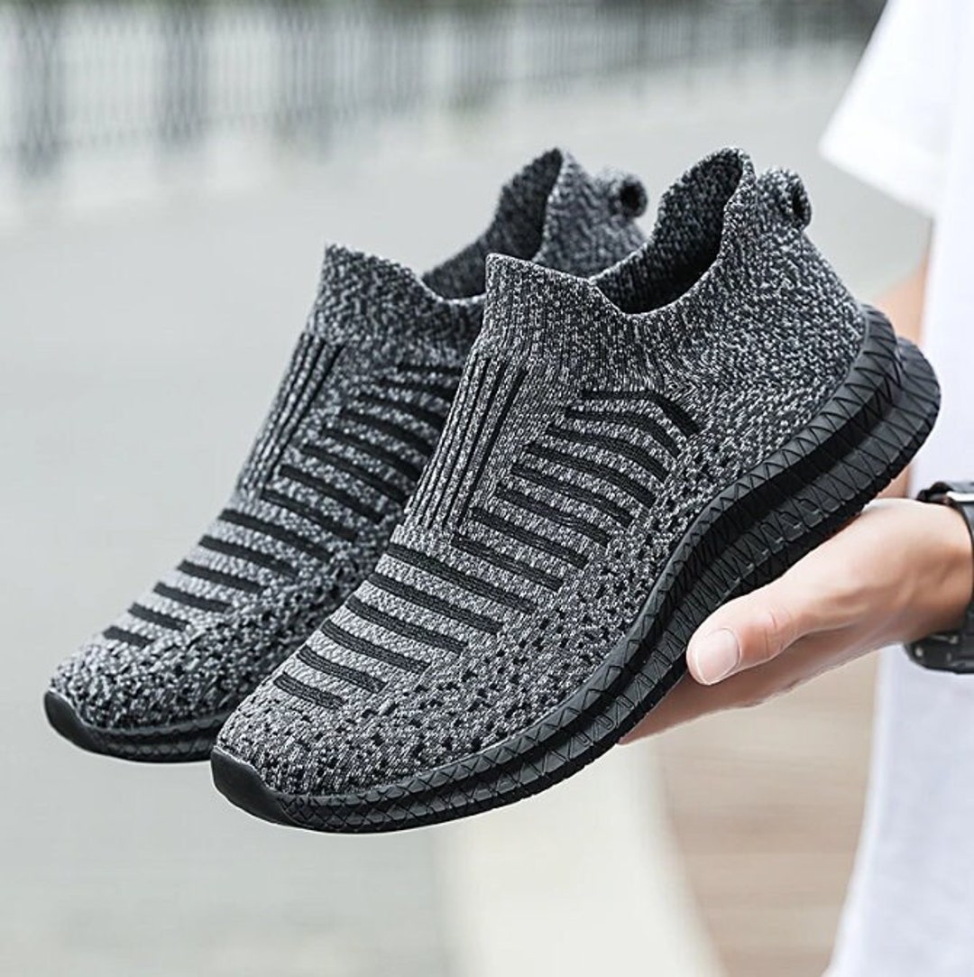 Men's Lightweight Sneakers Breathable Slipon Casual Shoes Etsy