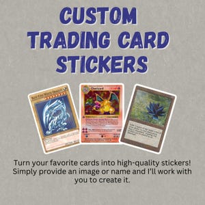 Adesivos de cartas colecionáveis personalizados