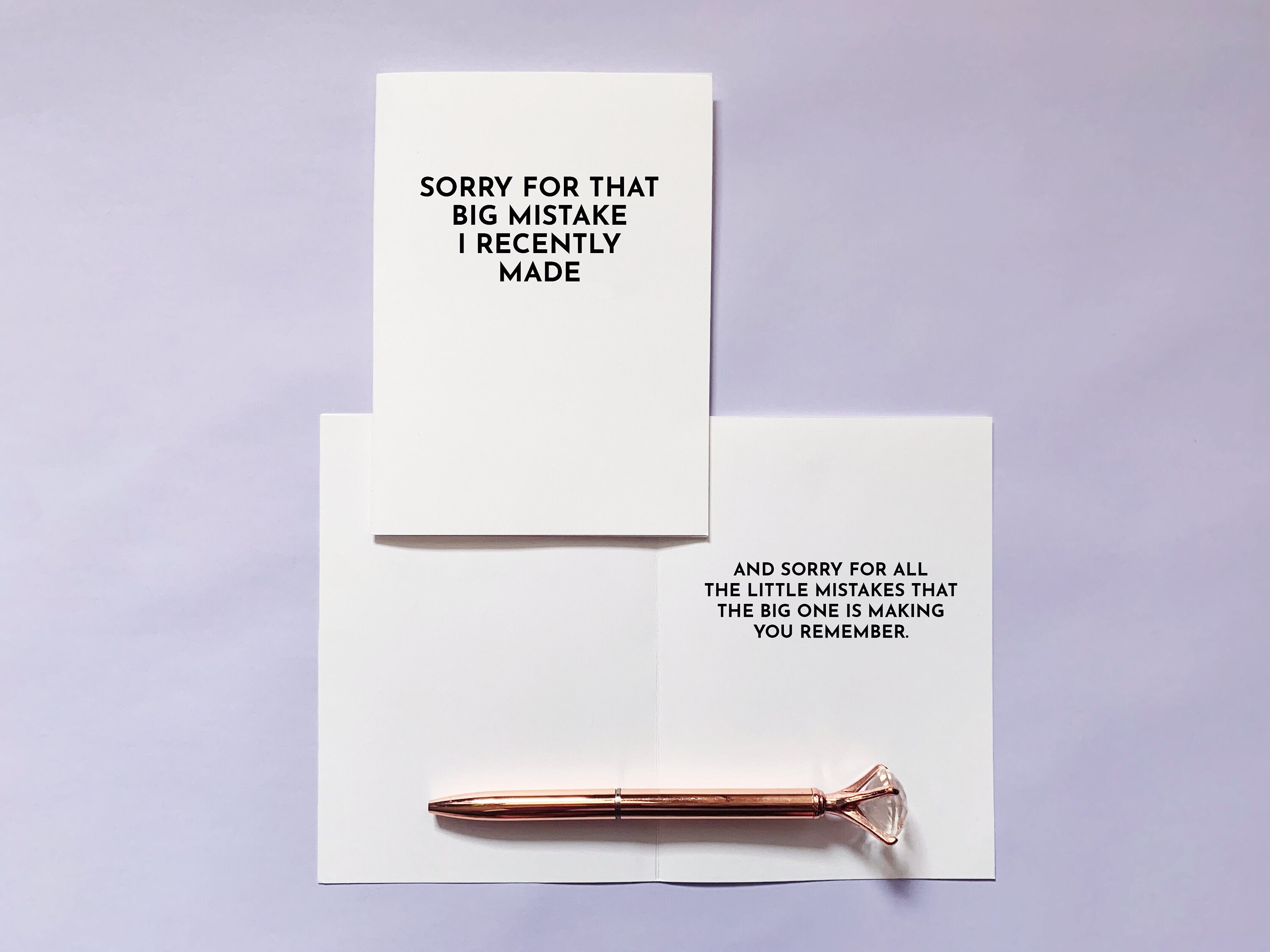 DIGITAL PRINTABLE Sorry Mistake Greeting Card, A2 4x6, Funny Apology ...