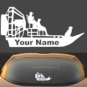 Airboat, Fanboat, Aangepaste naam Vinyl Decal Sticker