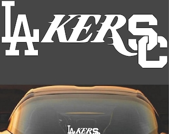 Calcomanía de vinilo de los equipos de Los Ángeles LA Lakers Dodgers USC Trojans