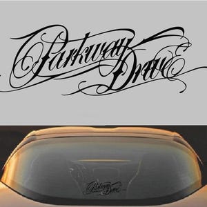 Vinyl sticker sticker Parkway Drive metalcore band Zwart