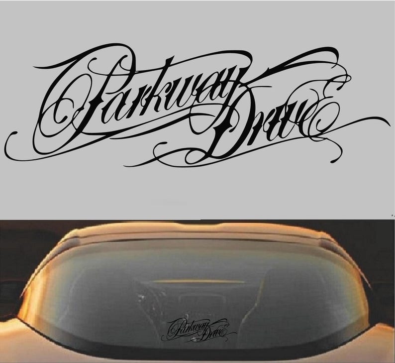 Vinyl sticker sticker Parkway Drive metalcore band Zwart