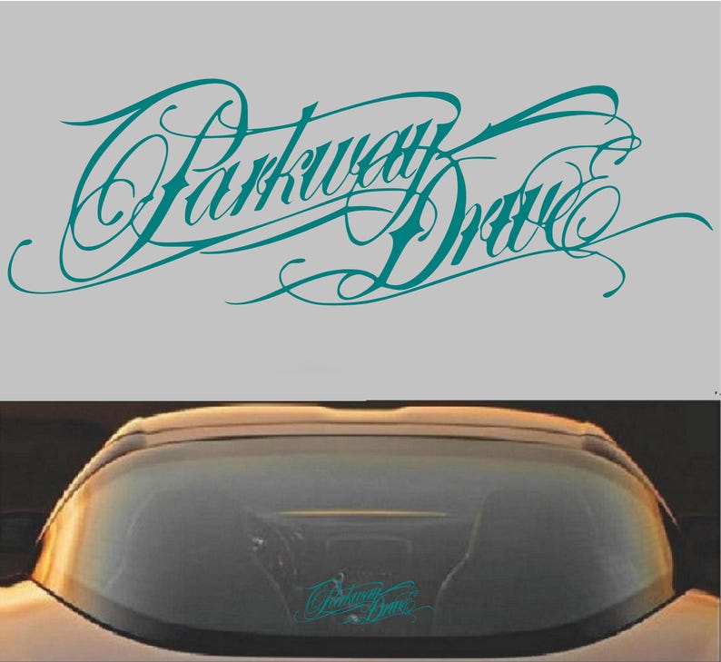 Vinyl sticker sticker Parkway Drive metalcore band Teal