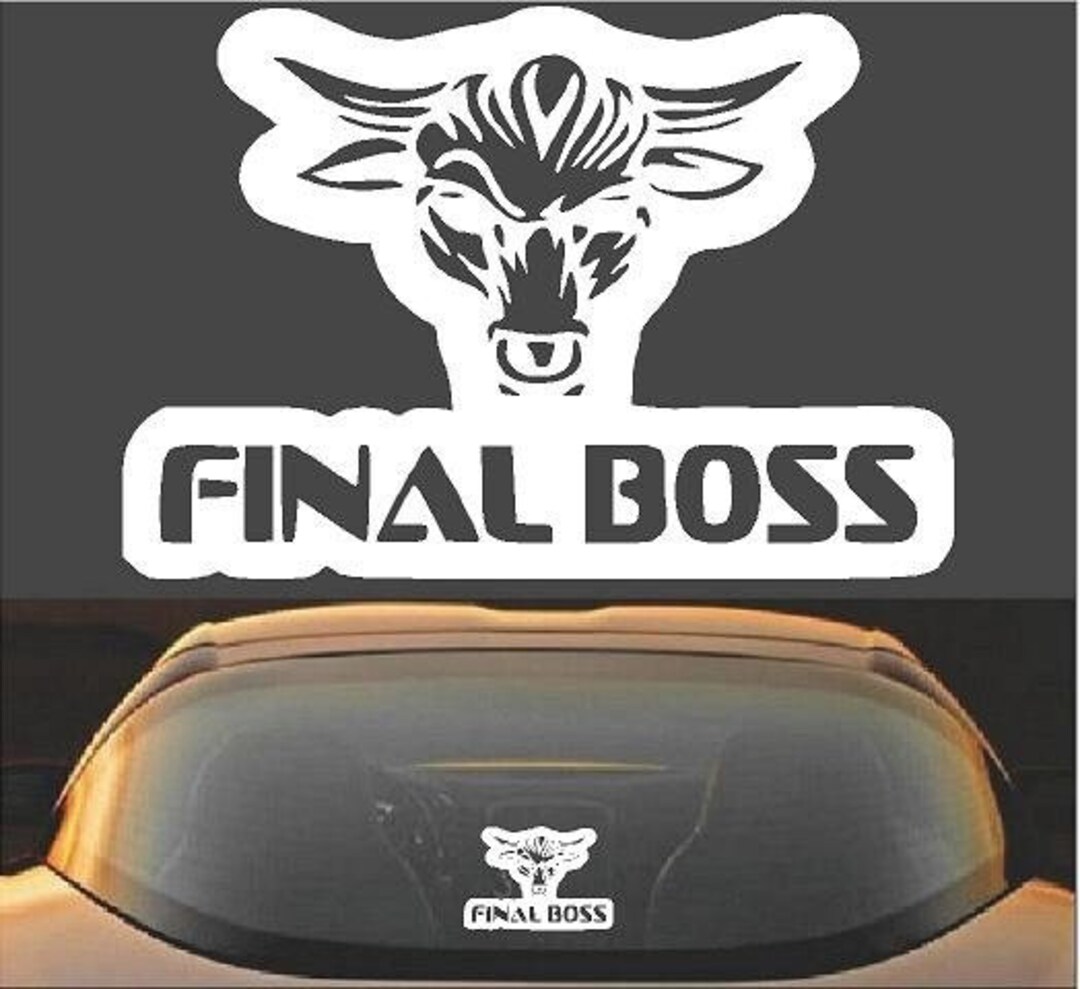 The Final Boss the Rock Brahma Bull Vinyl Decal Sticker - Etsy